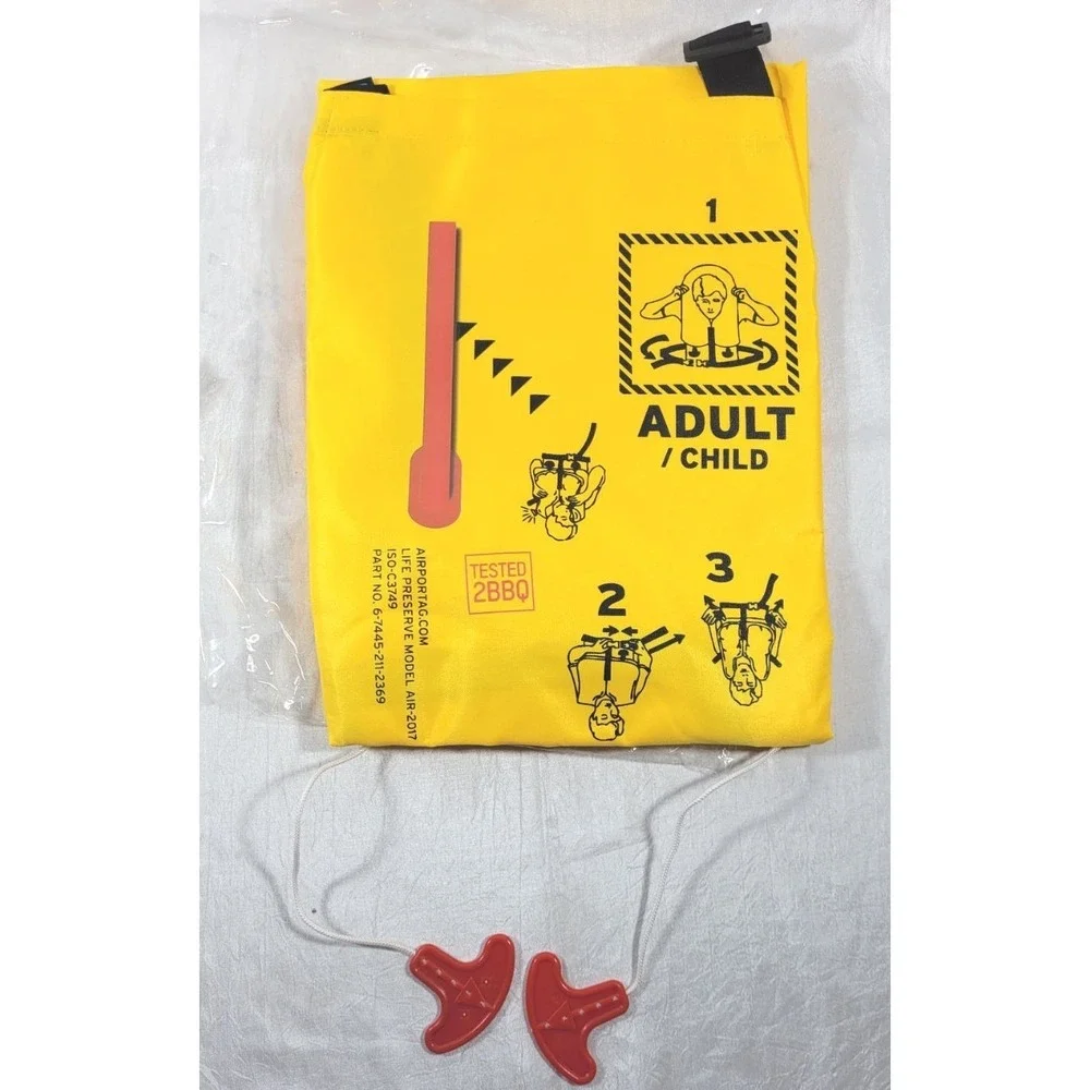 Airportag Aviation-Inspired Life Vest Kitchen Apron - Yellow - One Size